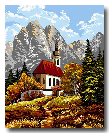 Chiesa di montagna mezzo punto