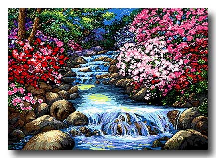 Cascata T.Kinkade mezzo punto