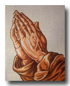 mani in preghiera mezzo punto