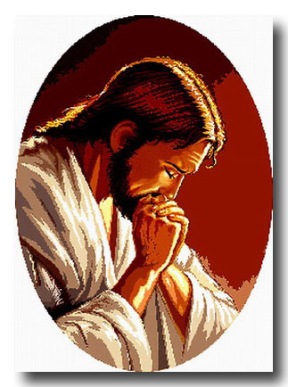 Gesù in preghiera mezzopunto