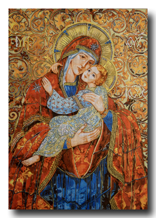 madonna con bambino mezzopunto
